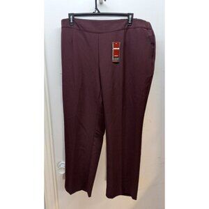 Avenue Women's 42/29 Plus Size 20 Burgundy Pull-On Cool Hand Tummy Control Pants